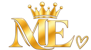 ME crowned gold monogram